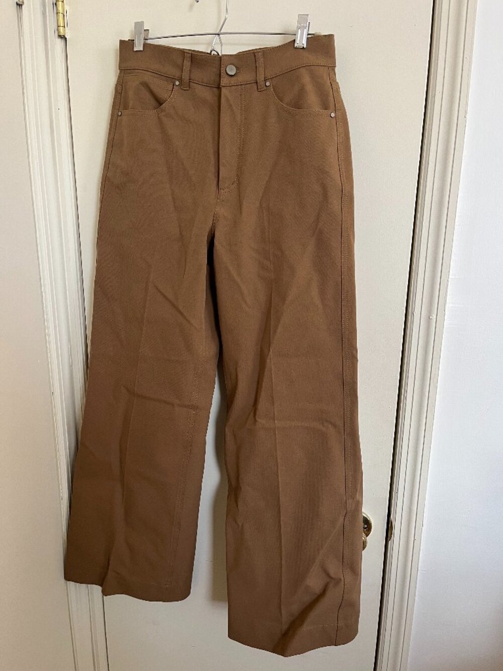 MM LaFleur Milo Wide-Leg Jean in Saddle, High-Waisted Pants, Size 4 - Picture 2 of 6